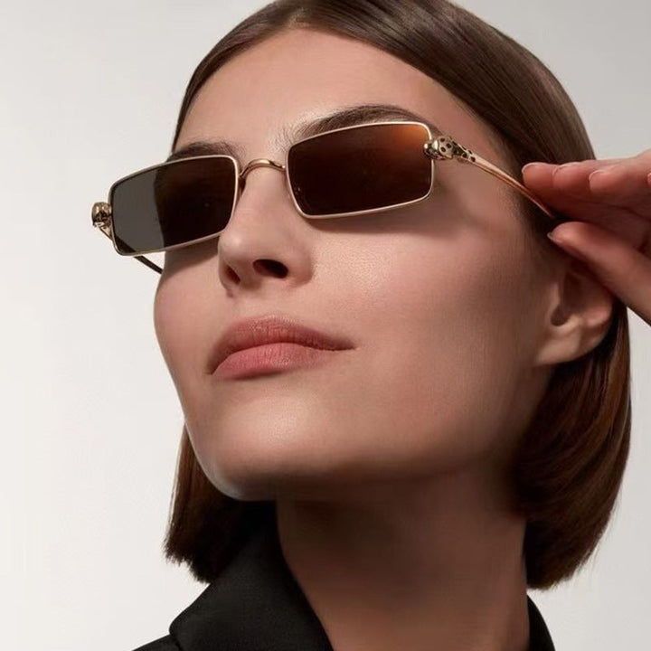Ladies elegant square sunglasses with luxurious metal frame and UV protection Kalsten