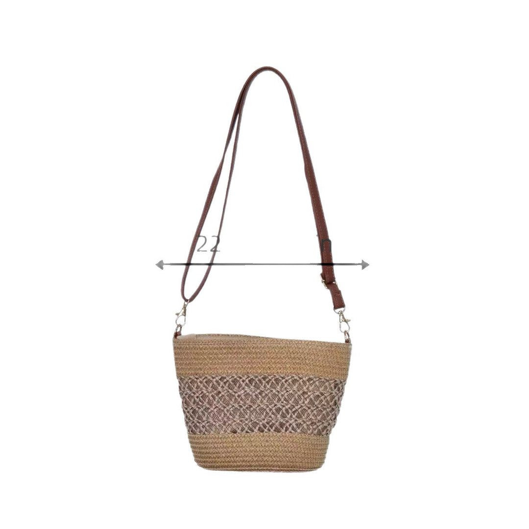 Shoulder bag with refined crochet and leather accents Kalsten