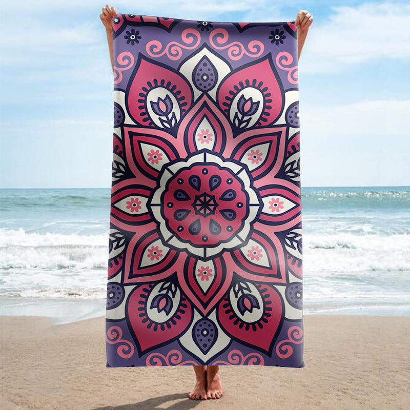 Beach towel with artistic mandala design Kalsten