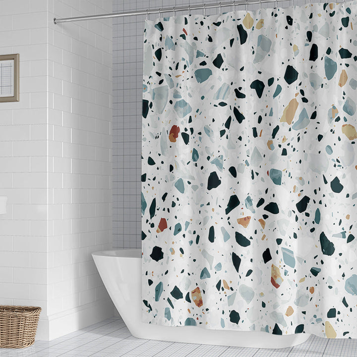 Stylish Terrazzo Print Shower Curtain Kalsten
