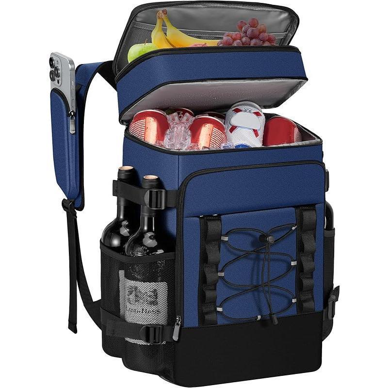 Unisex insulated cooling backpack with bottle holder, organizer pocket and padded carrying comfort Kalsten