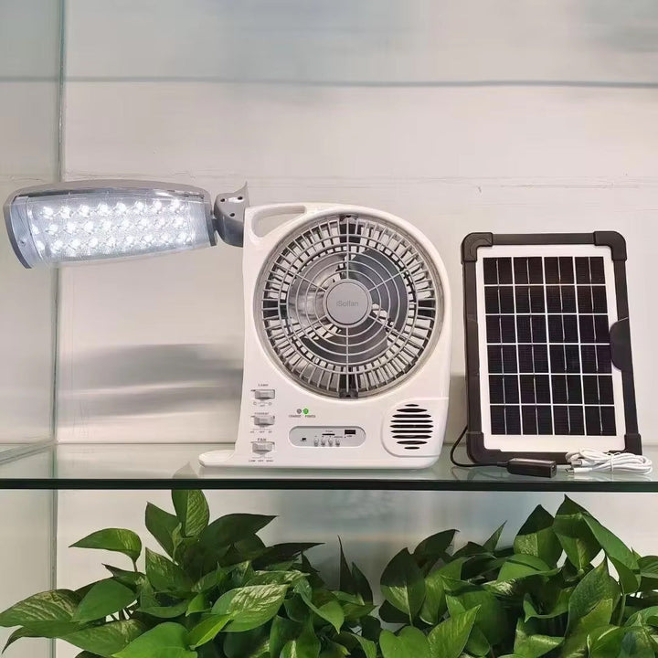 Women Portable Solar Fan with Integrated LED Lighting Kalsten