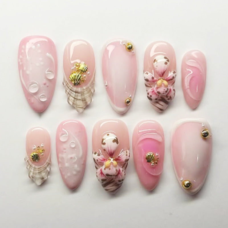 Creative Floral Press-On Nail Set Acalora
