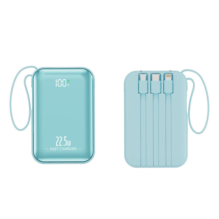 Portable power bank with integrated charging cables and fast charging function Kalsten