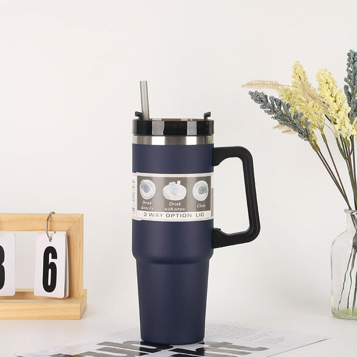 Ladies Insulated Portable Drinking Cup with Straw Kalsten