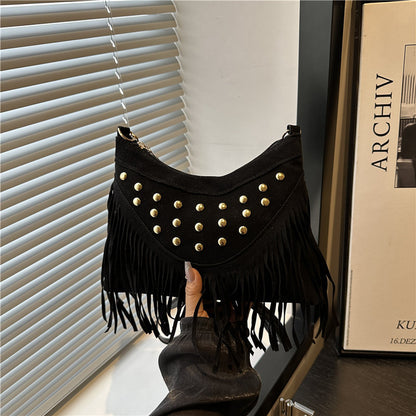 Decorative Fringe Crossbody Bag Acalora