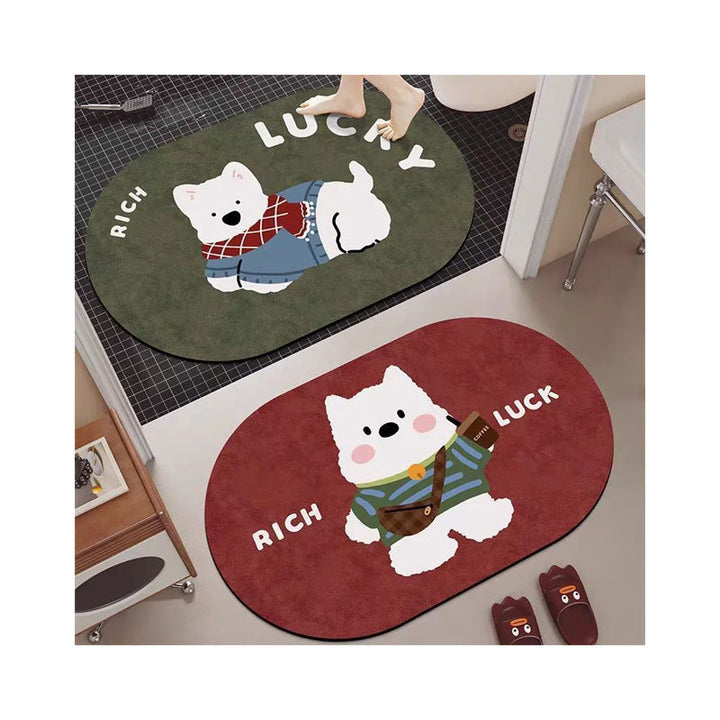 Playful Cat-Themed Bath Mat Kalsten