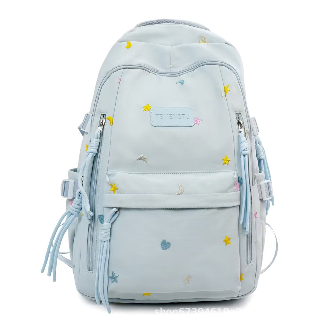 Multi-Pocket Embroidered Backpack Kalsten