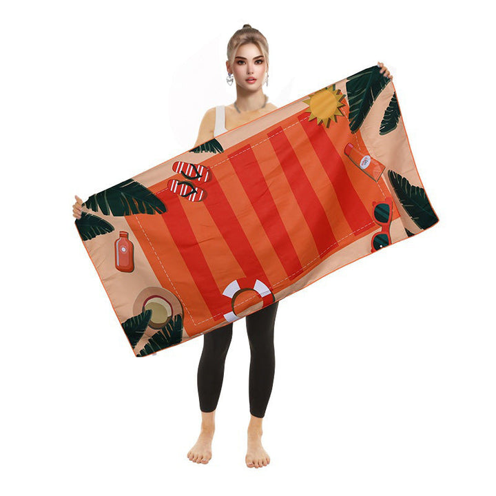 Beach towel with eye-catching flamingo design and quick-drying material Kalsten