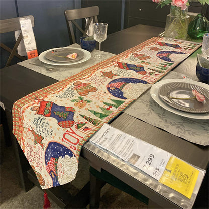 Festive Embroidered Table Runner
