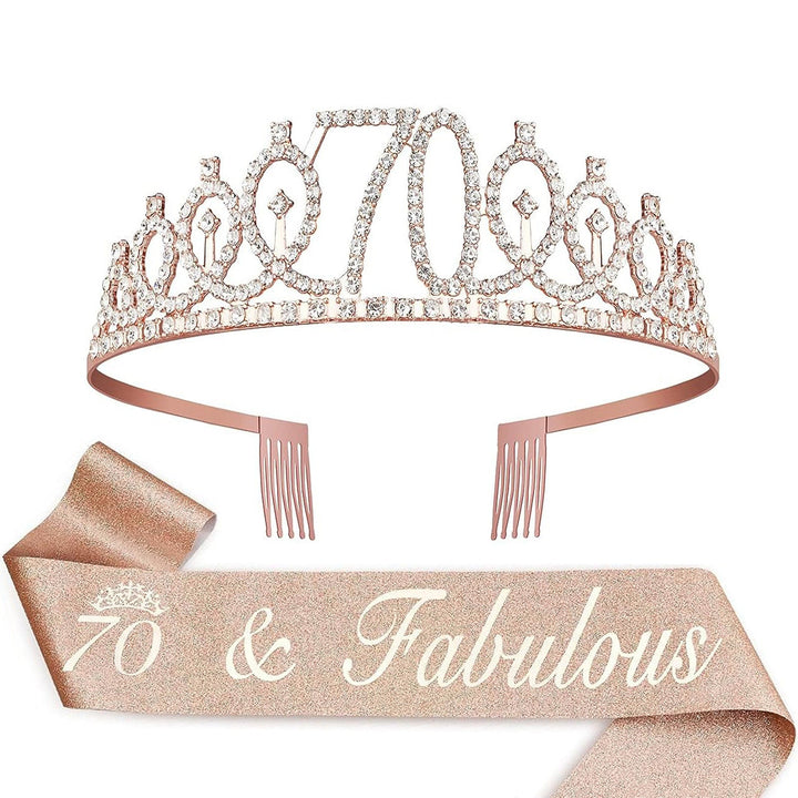 Ladies Crystal Princess Crown with 30 & Fabulous lettering Kalsten