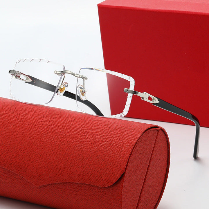Women's fashionable square sunglasses with golden metal accent and elegant frame Kalsten