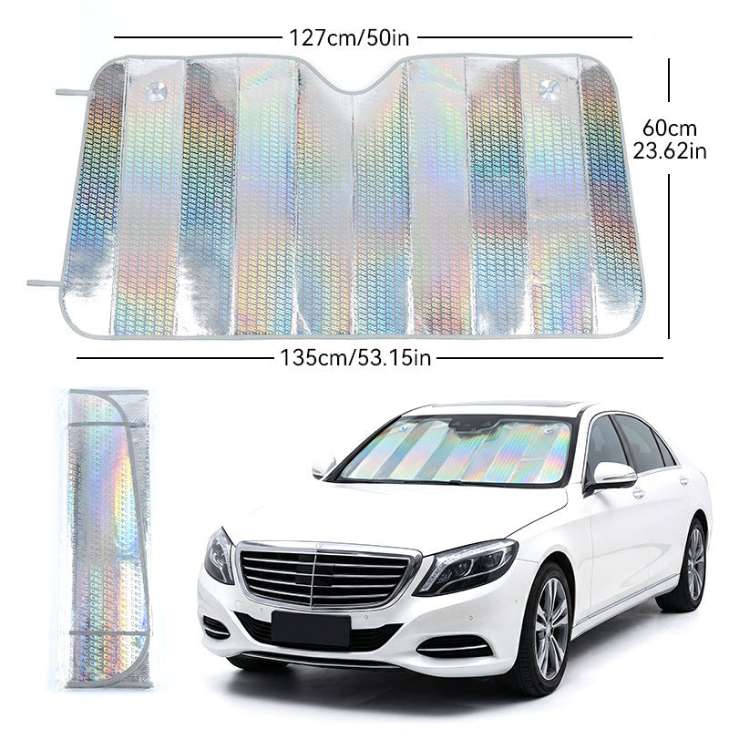Unisex nan holographic foldable car sunshade for windshield Kalsten