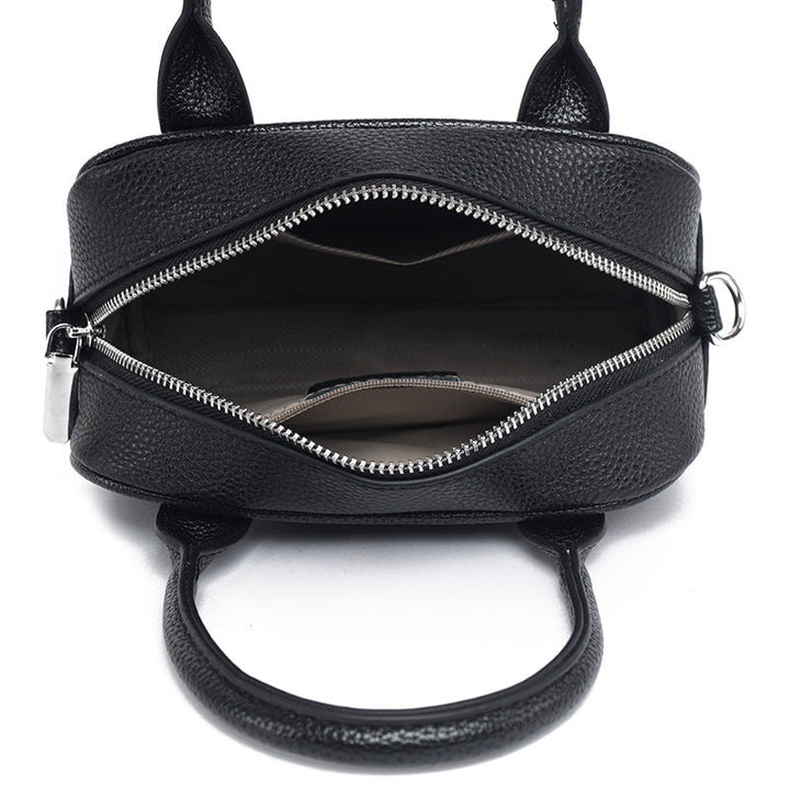 Textured Leather Mini Handheld Satchel Kalsten