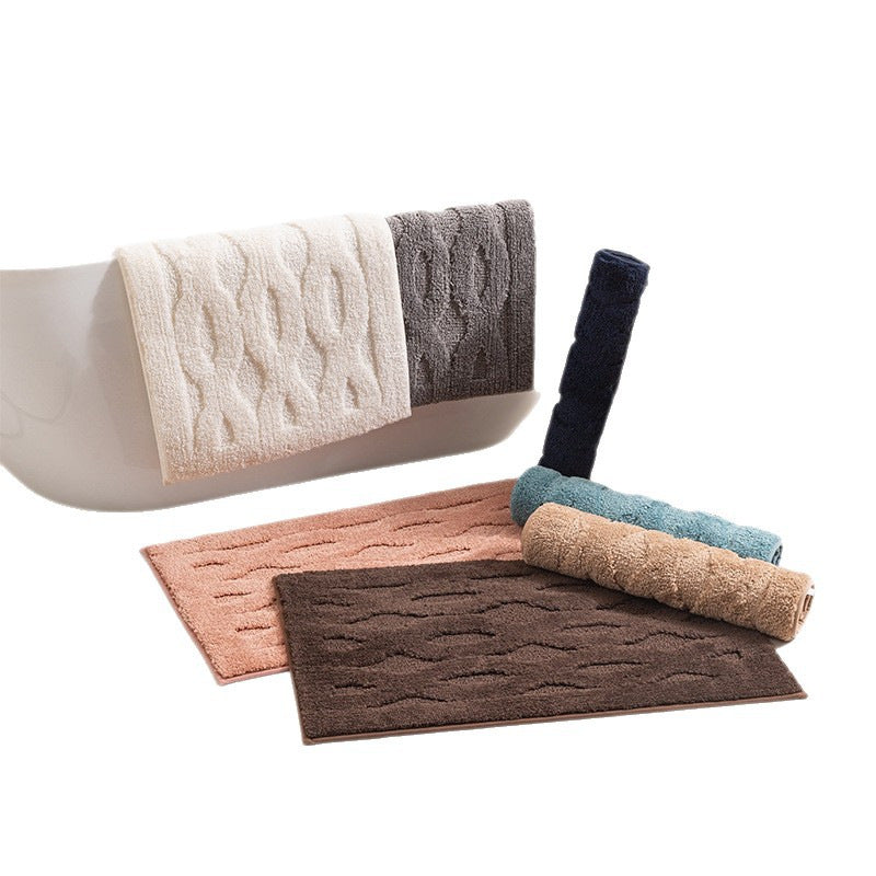 Plush Textured Bath Mat Kalsten