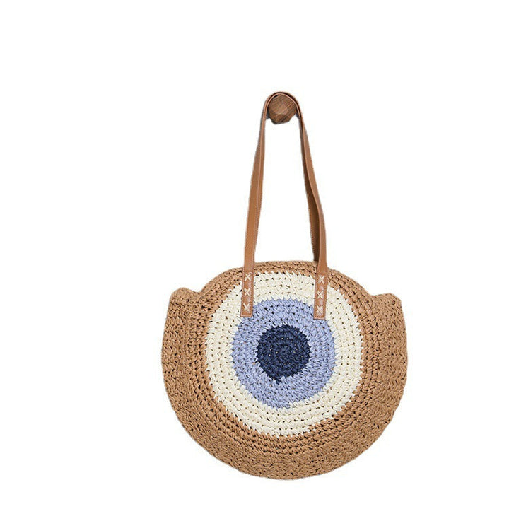 Round Basket Bag with Modern Design Kalsten