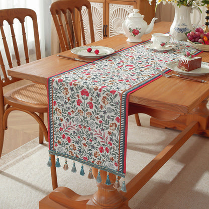 Handcrafted Floral Pattern Table Runner
