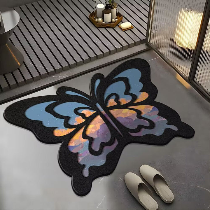 Artistic Butterfly Shaped Area Mat