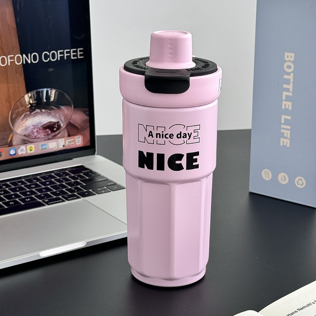 Ladies stylish coffee mug with spill-proof lid Kalsten