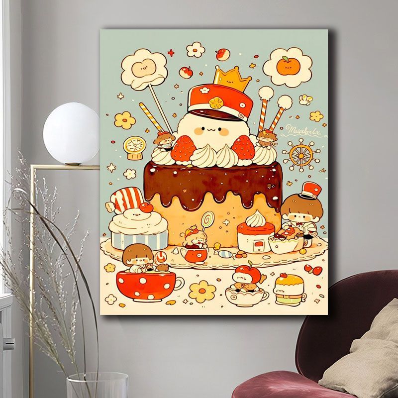 Whimsical Dessert-Themed Canvas Art Print Kalsten