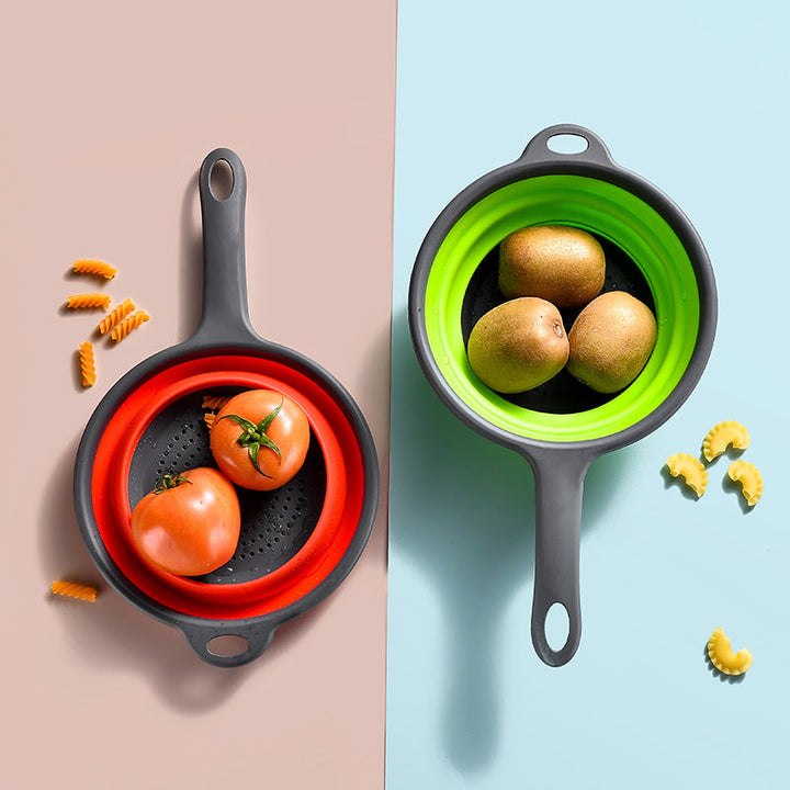 Collapsible Silicone Strainer with Ergonomic Handle Kalsten