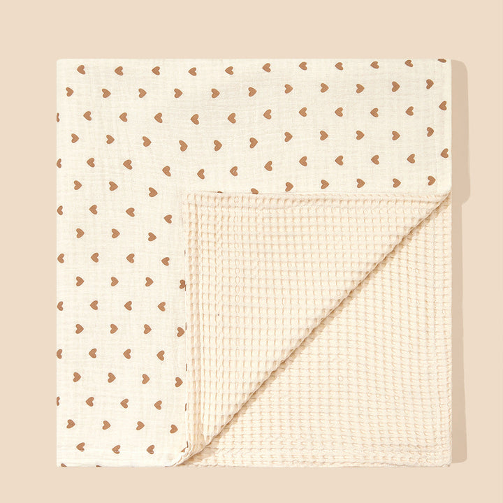 Dual-Textured Muslin Baby Blanket kalsten