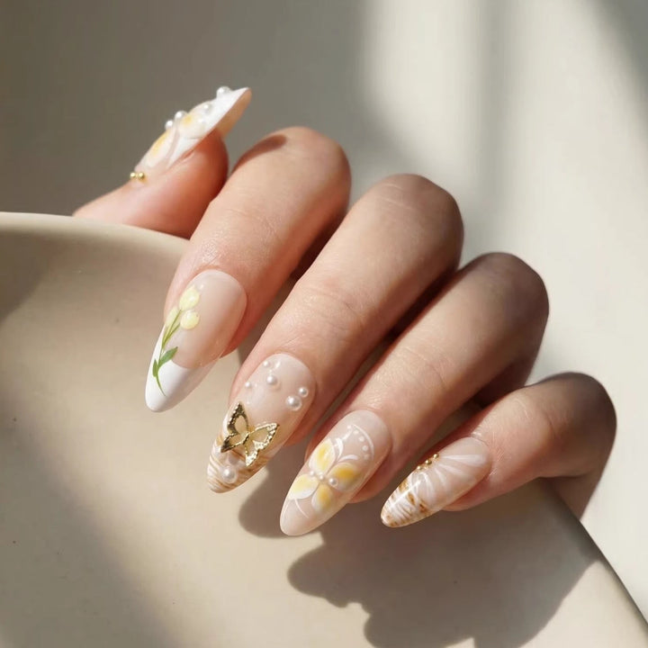 Floral Design Luxury Press-On Nails Kalsten