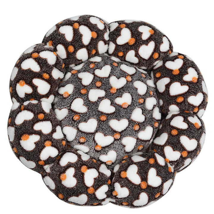 Cozy Round Plush Dog Bed