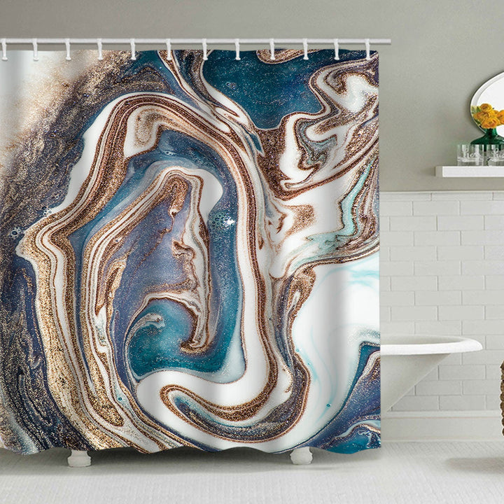 Artistic Marble Design Shower Curtain Kalsten