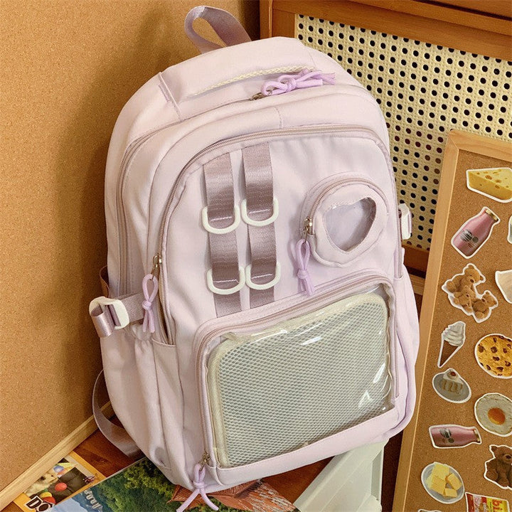 Multi-Functional Transparent Panel School Backpack
