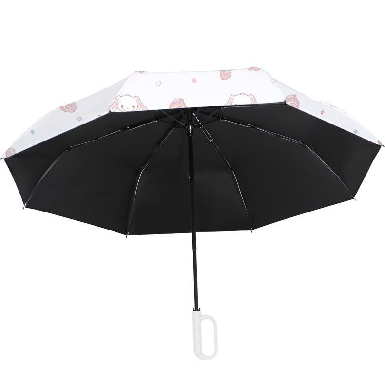 Women's Automatic Folding Umbrella with Playful Animal Design Kalsten