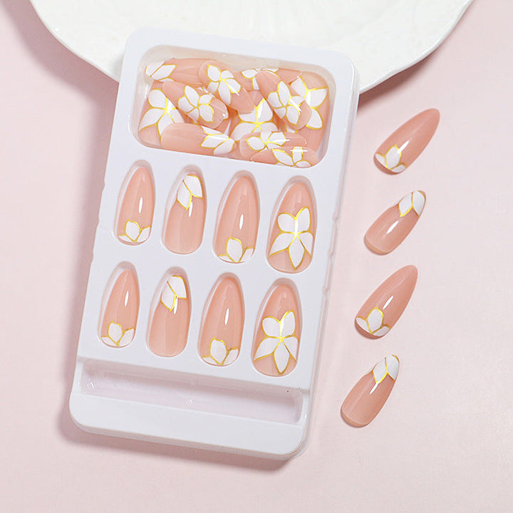 Elegant Floral-accented Press-On Nail Set Kalsten