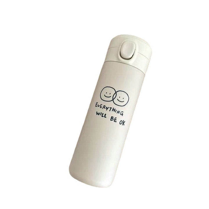 Women's insulated drinking bottle with innovative safety closure and cheerful Kalsten motif