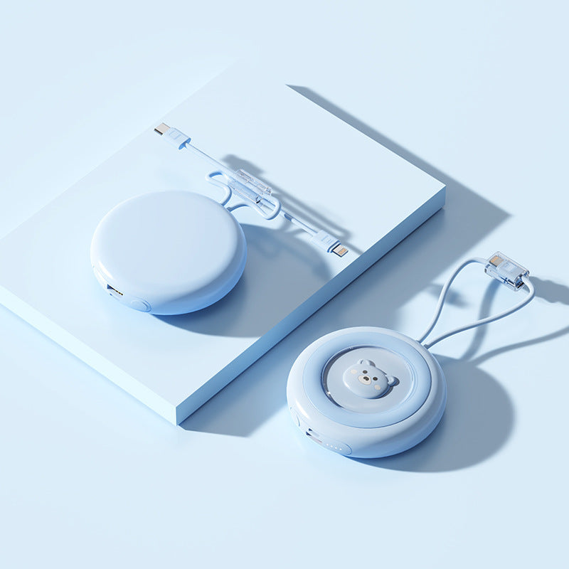 Compact power bank with integrated charging cable and stylish design Kalsten