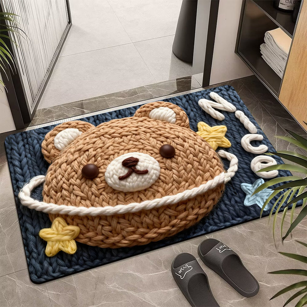 Cute Bear Shaped Welcome Mat
