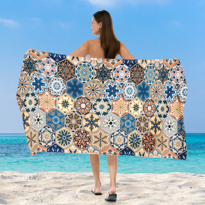 Beach towel with exclusive geometric pattern Kalsten