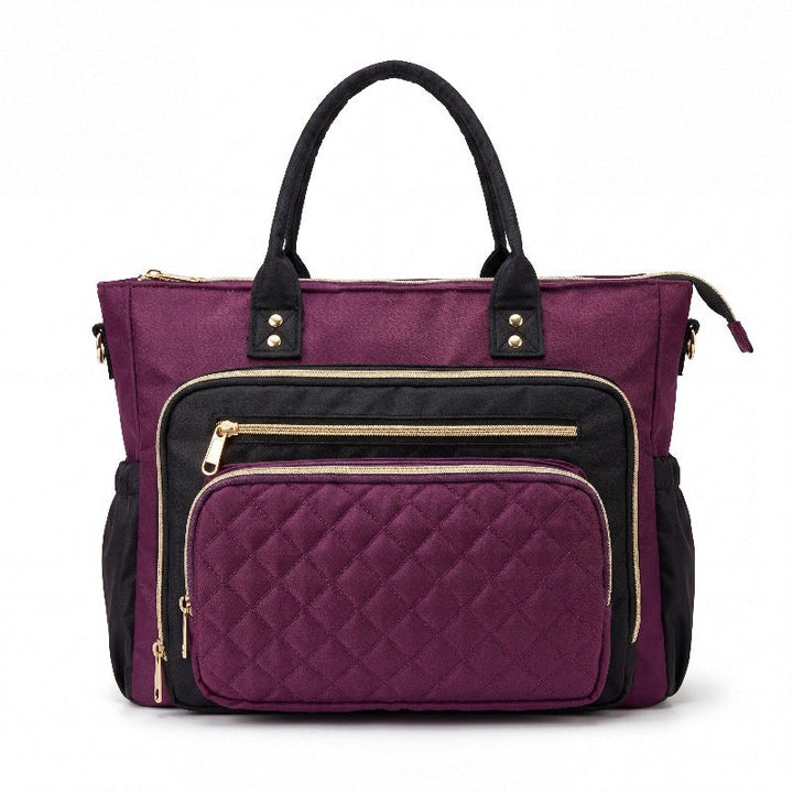 Tote bag with multiple compartments and expandable side pockets Kalsten
