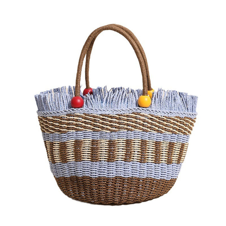 Stylish tote bag with colorful fringes Kalsten