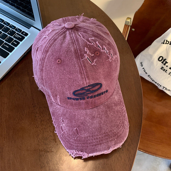 Men's Distressed Denim Baseball Cap Kalsten 1784270624