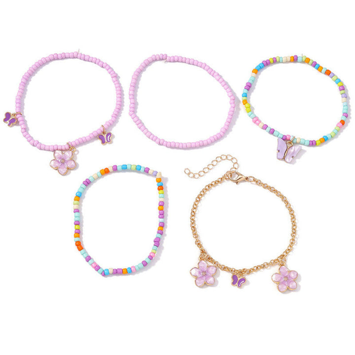 Floral Charm Bracelet Set Kalsten