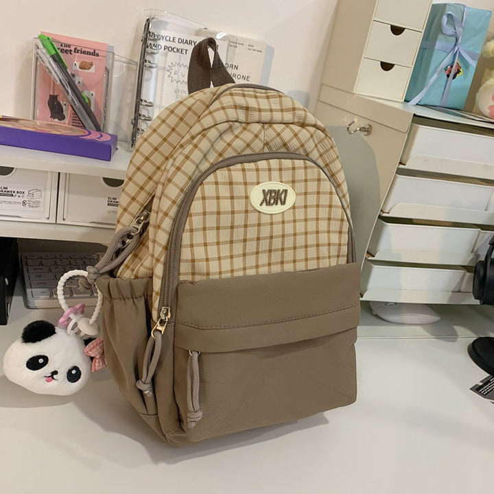 Chic Plaid Design School Backpack Kalsten