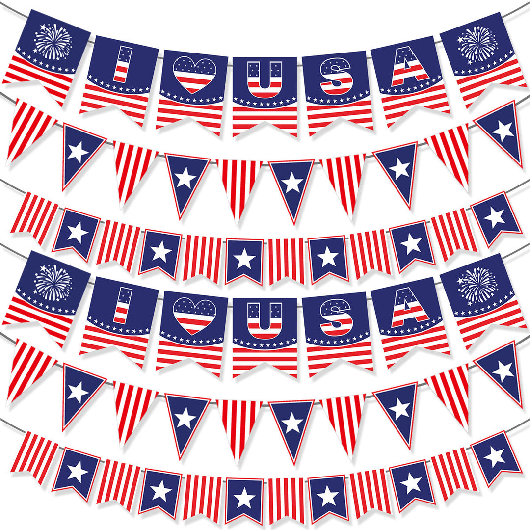 Unisex decorative garland with star motif and sturdy cardboard Kalsten
