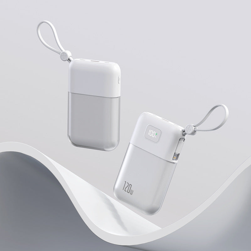 Portable power bank with powerful fast charging cable and integrated LED display Kalsten