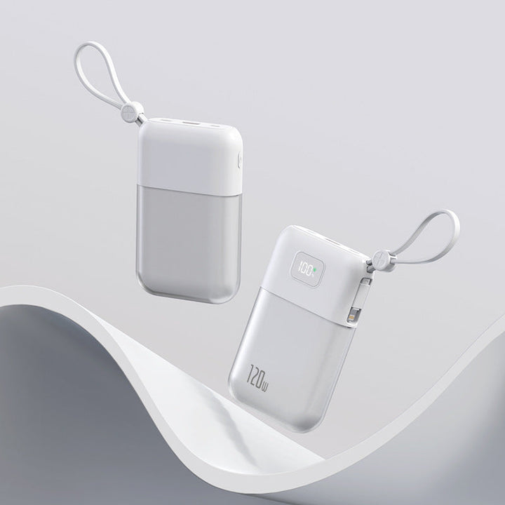 Portable power bank with powerful fast charging cable and integrated LED display Kalsten