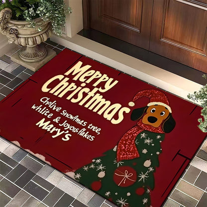 Festive Dog-Themed Entryway Mat Acalora