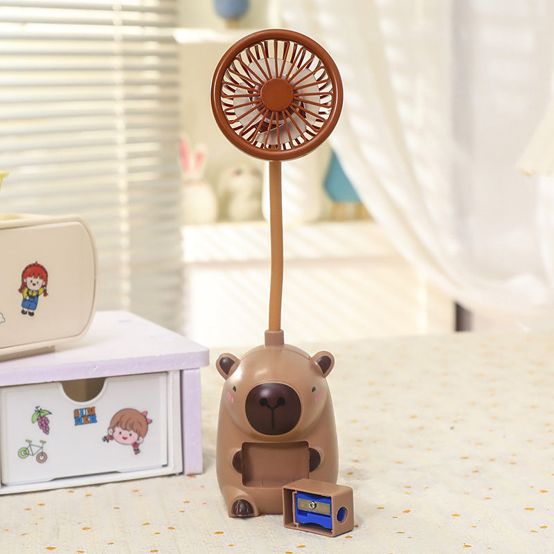 Unisex Portable Hand Fan in Animal Design with Flexible Holder Kalsten
