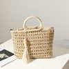 Handbag Made of Crocheted Natural Material Kalsten