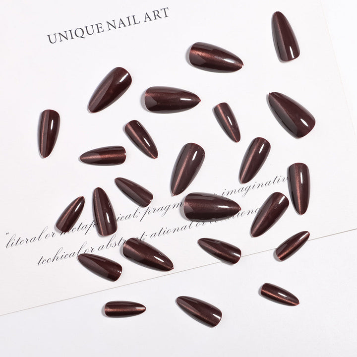 Almond-Shaped Press-On Nails with Glossy Finish Kalsten