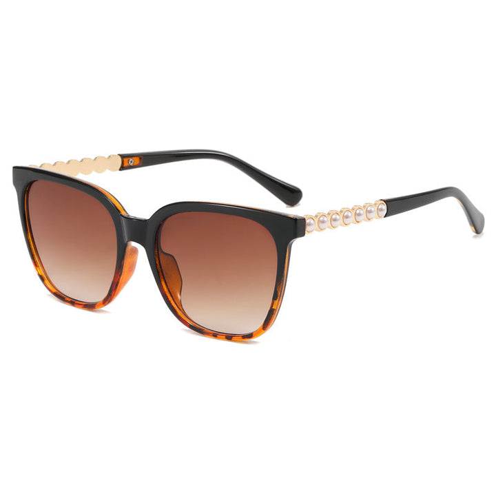 Women's oversized sunglasses with elegant pearl jewelry decoration Kalsten