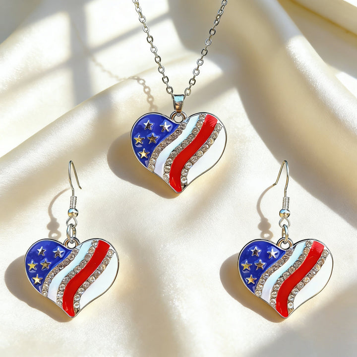 Women nan jewelry set flip-flop pendant and earrings with enamel and zirconia Kalsten